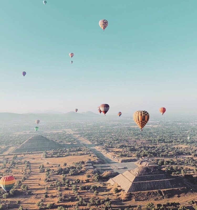 Hot Air Balloon in Teotihuacan