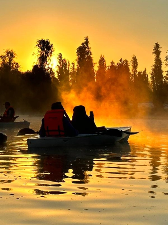 Kayak in Xochimilco canals