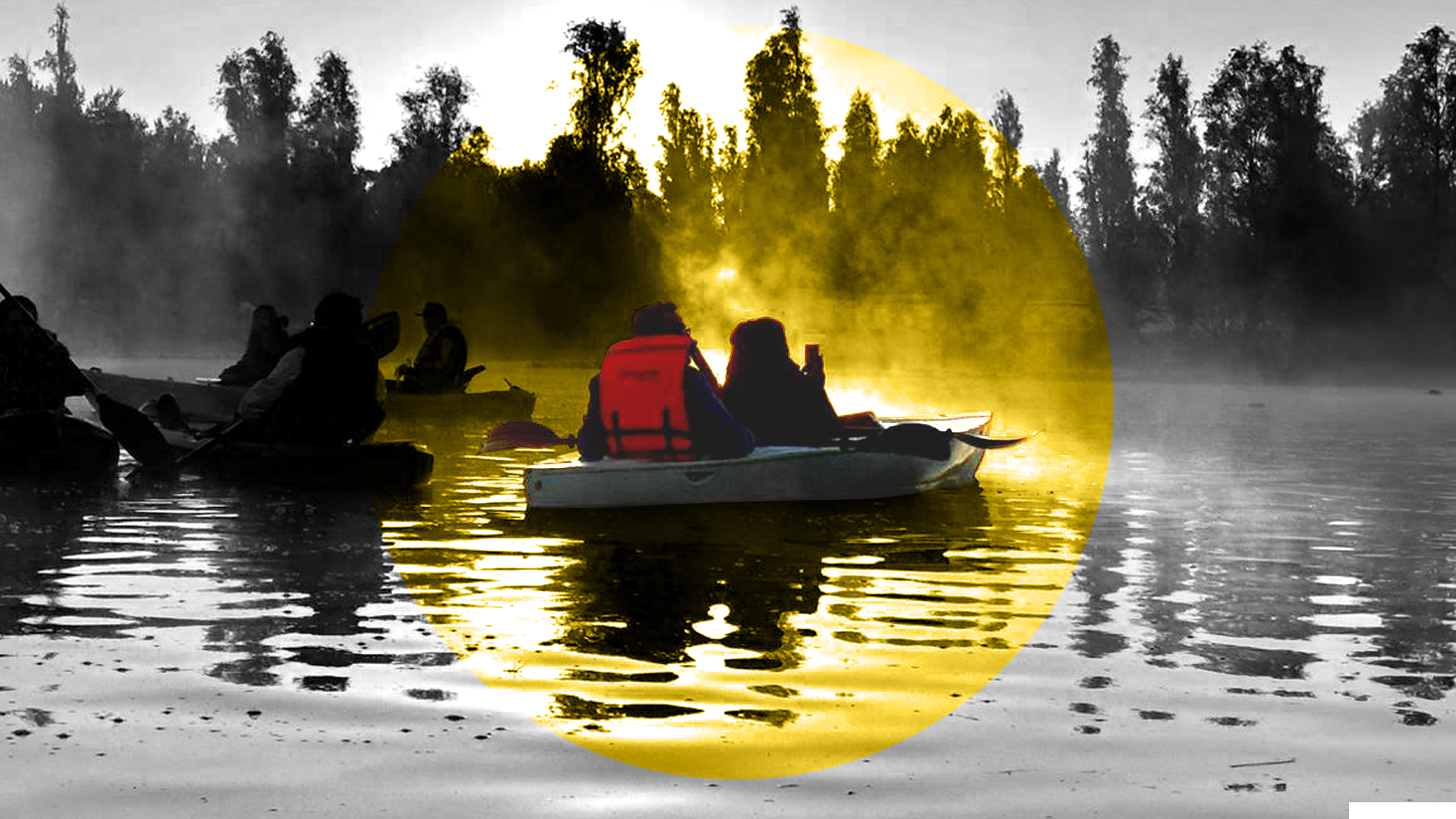 Kayak in Xochimilco, Mexico City
