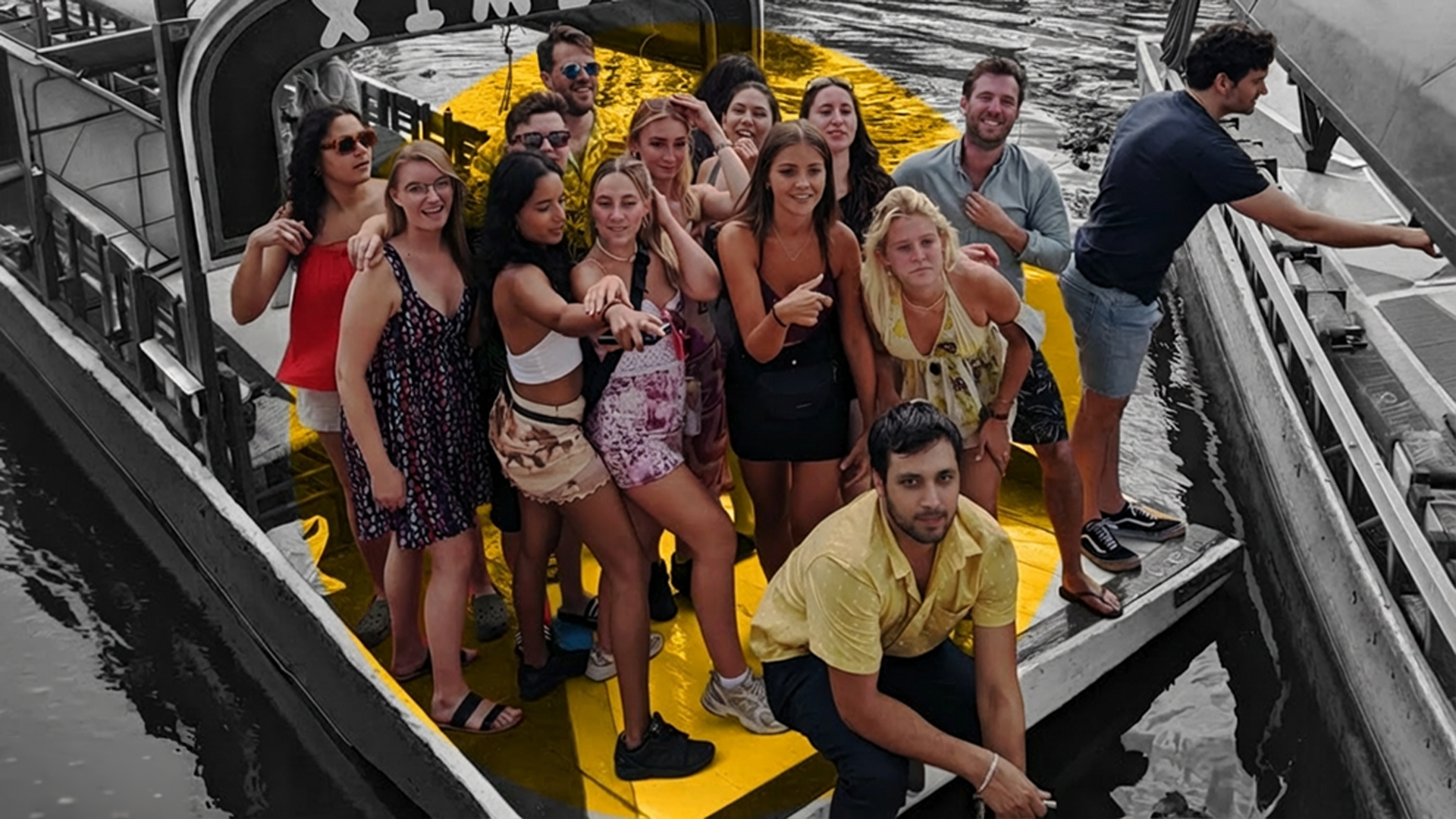 Trajinera, boat party, in Xochimilco, Mexico City